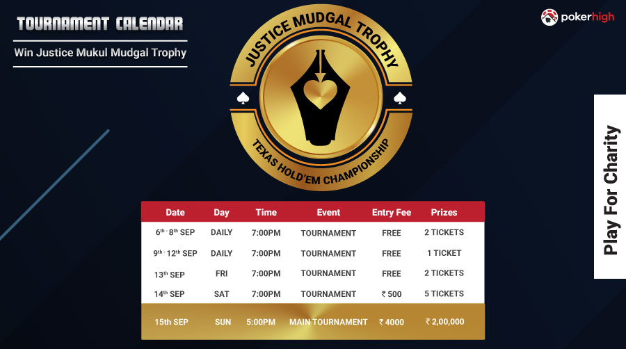 Justice Mudgal trophy calendar